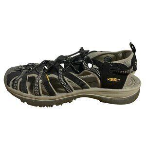 KEEN Womens Whisper Waterproof Gray/Black Sandals Size 9 Outdoor Shoes